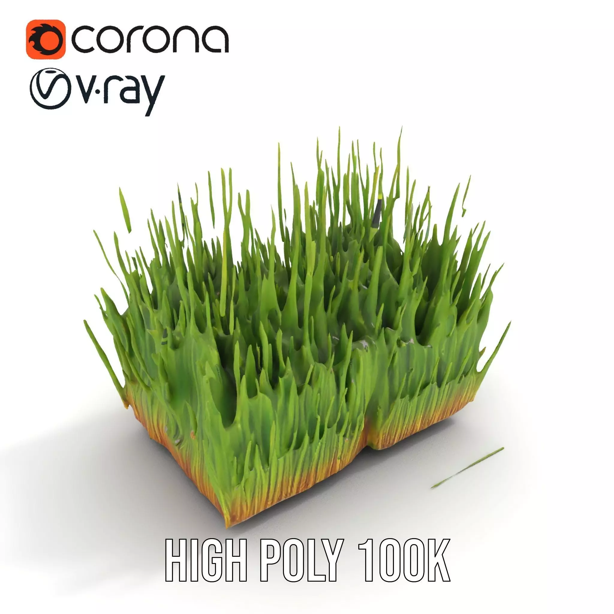 Vibrant Green Grass model pack Low-poly 3D model_17