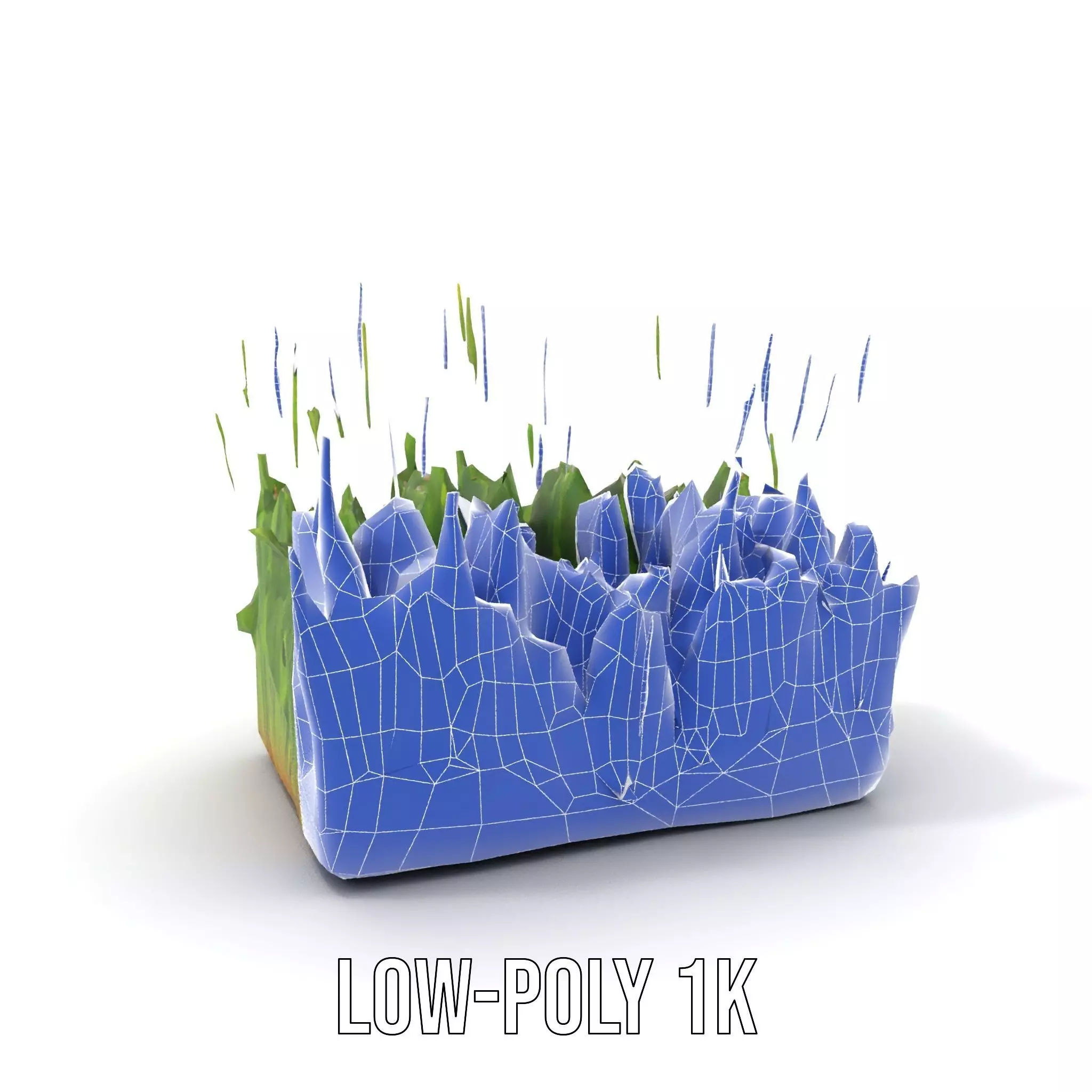 Vibrant Green Grass model pack Low-poly 3D model_22