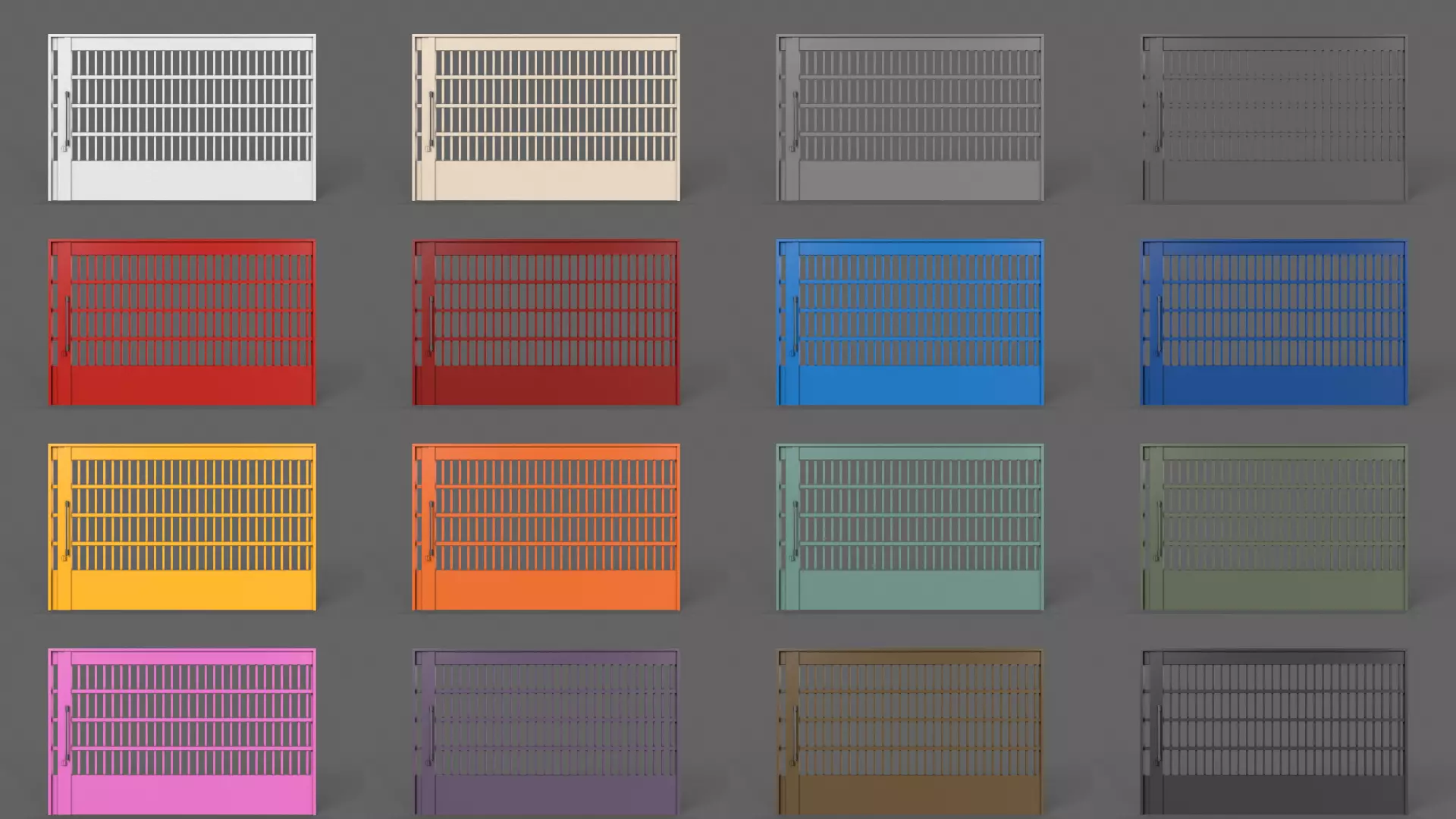 PBR Gate Fence Door Wall - 60 Models 3D Model Collection_72