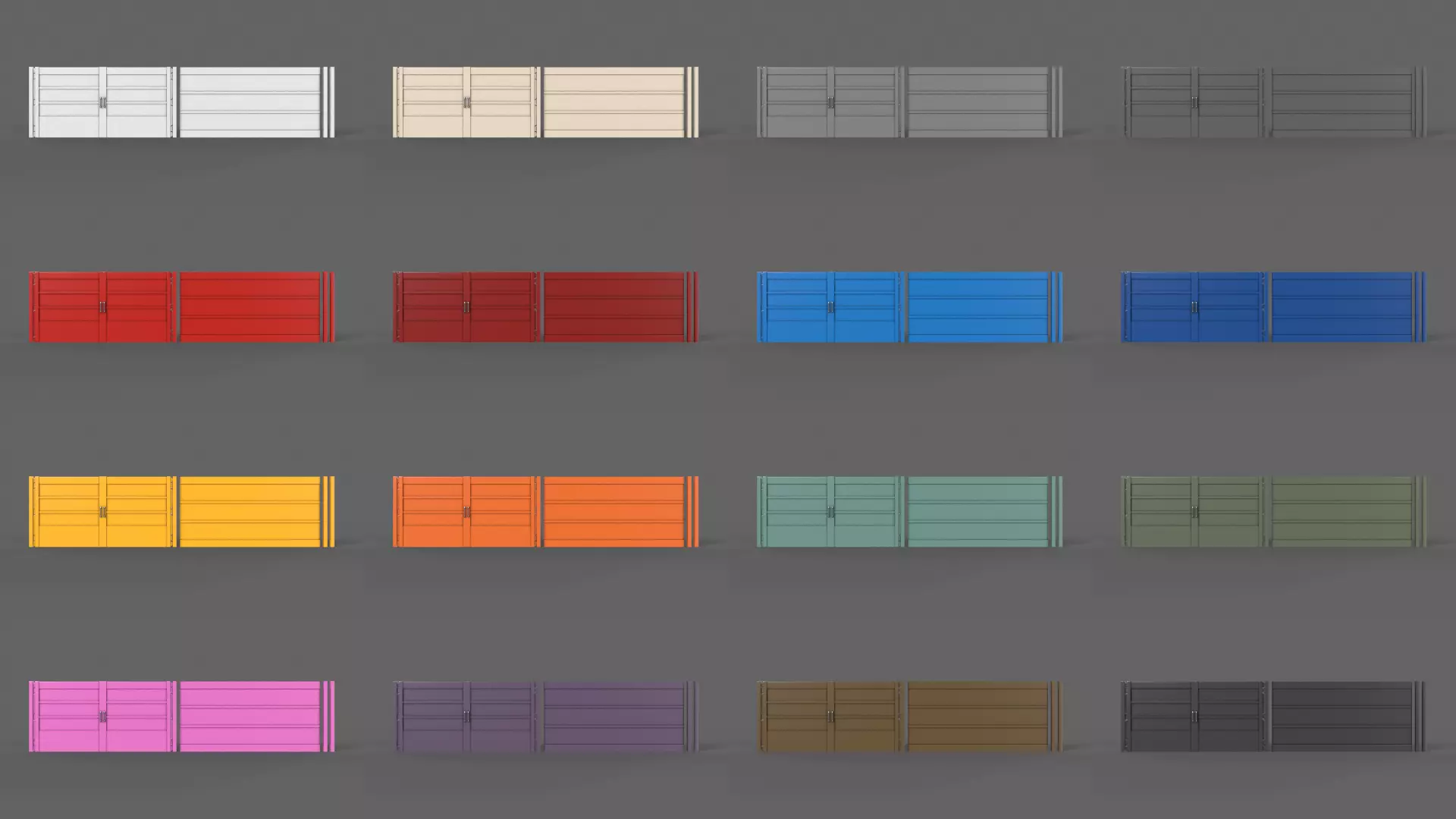 PBR Gate Fence Door Wall - 60 Models 3D Model Collection_74