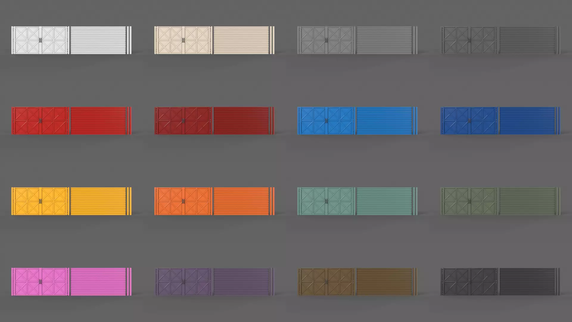 PBR Gate Fence Door Wall - 60 Models 3D Model Collection_73