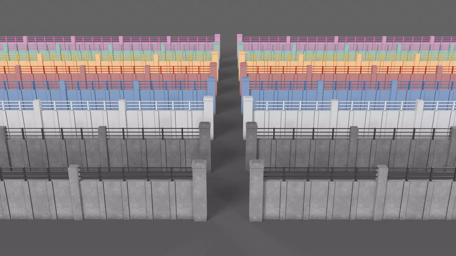 PBR Gate Fence Door Wall - 60 Models 3D Model Collection_208