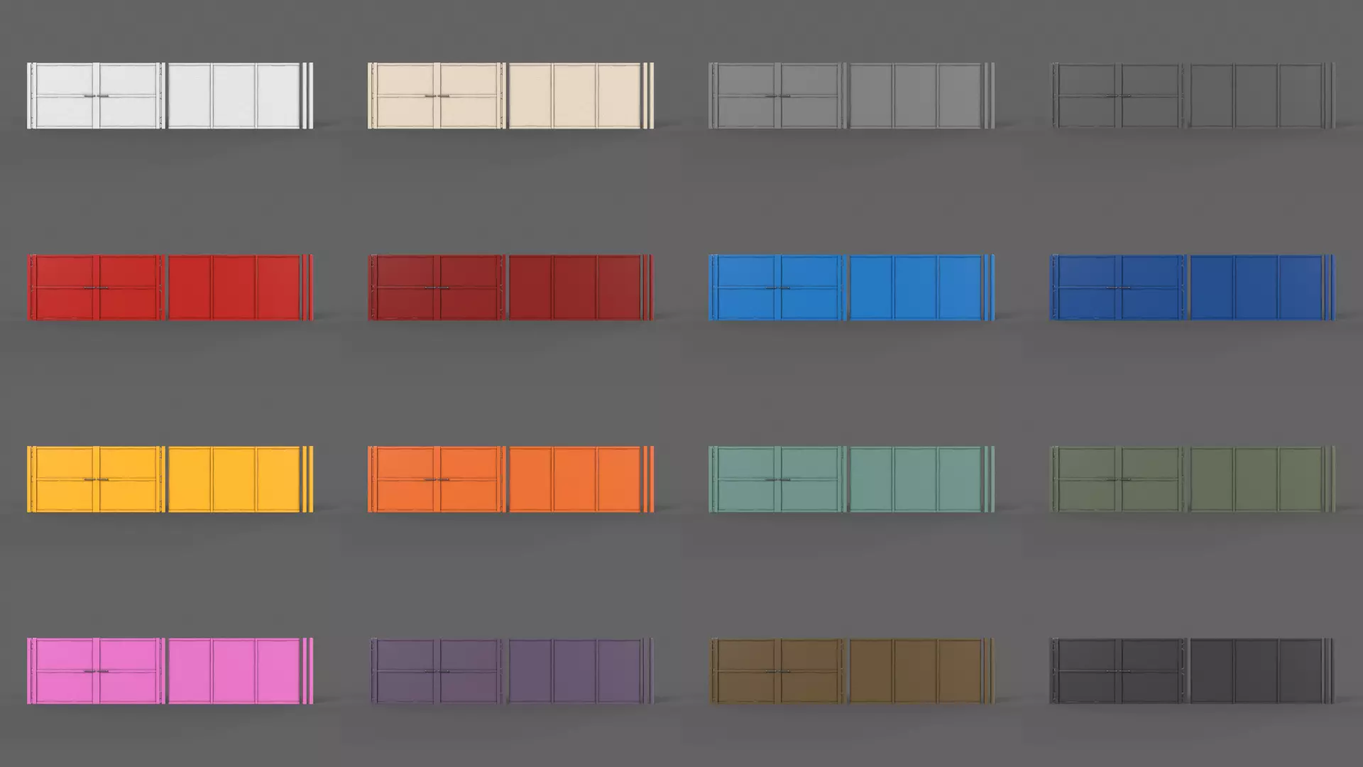 PBR Gate Fence Door Wall - 60 Models 3D Model Collection_75