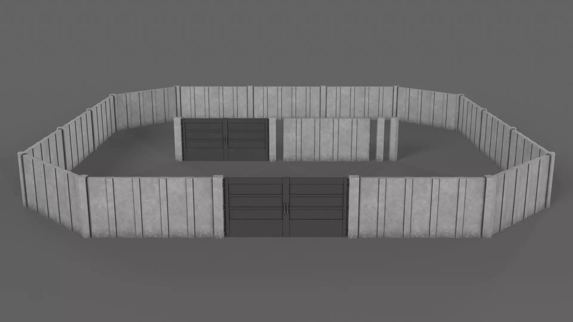 PBR Gate Fence Door Wall - 60 Models 3D Model Collection_178