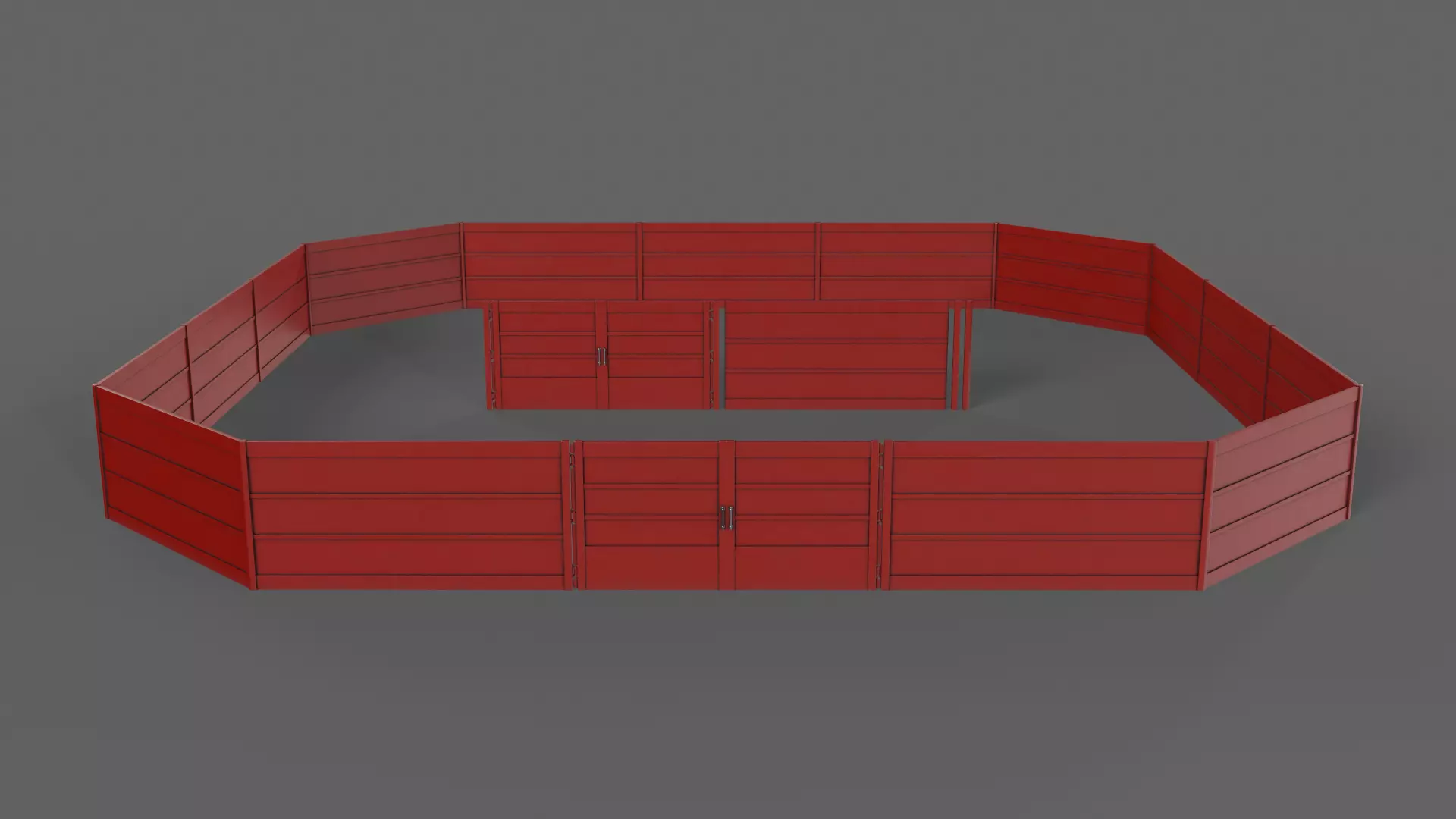 PBR Gate Fence Door Wall - 60 Models 3D Model Collection_166
