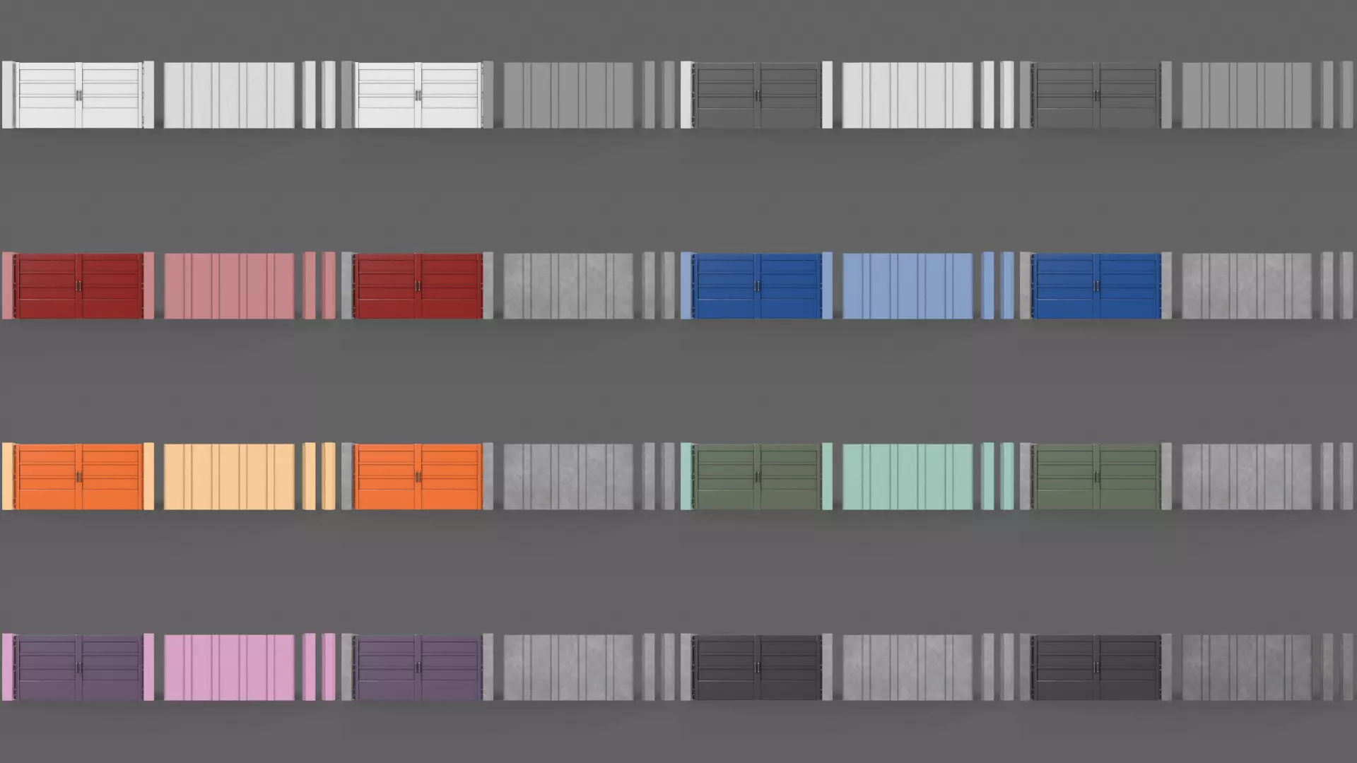 PBR Gate Fence Door Wall - 60 Models 3D Model Collection_80