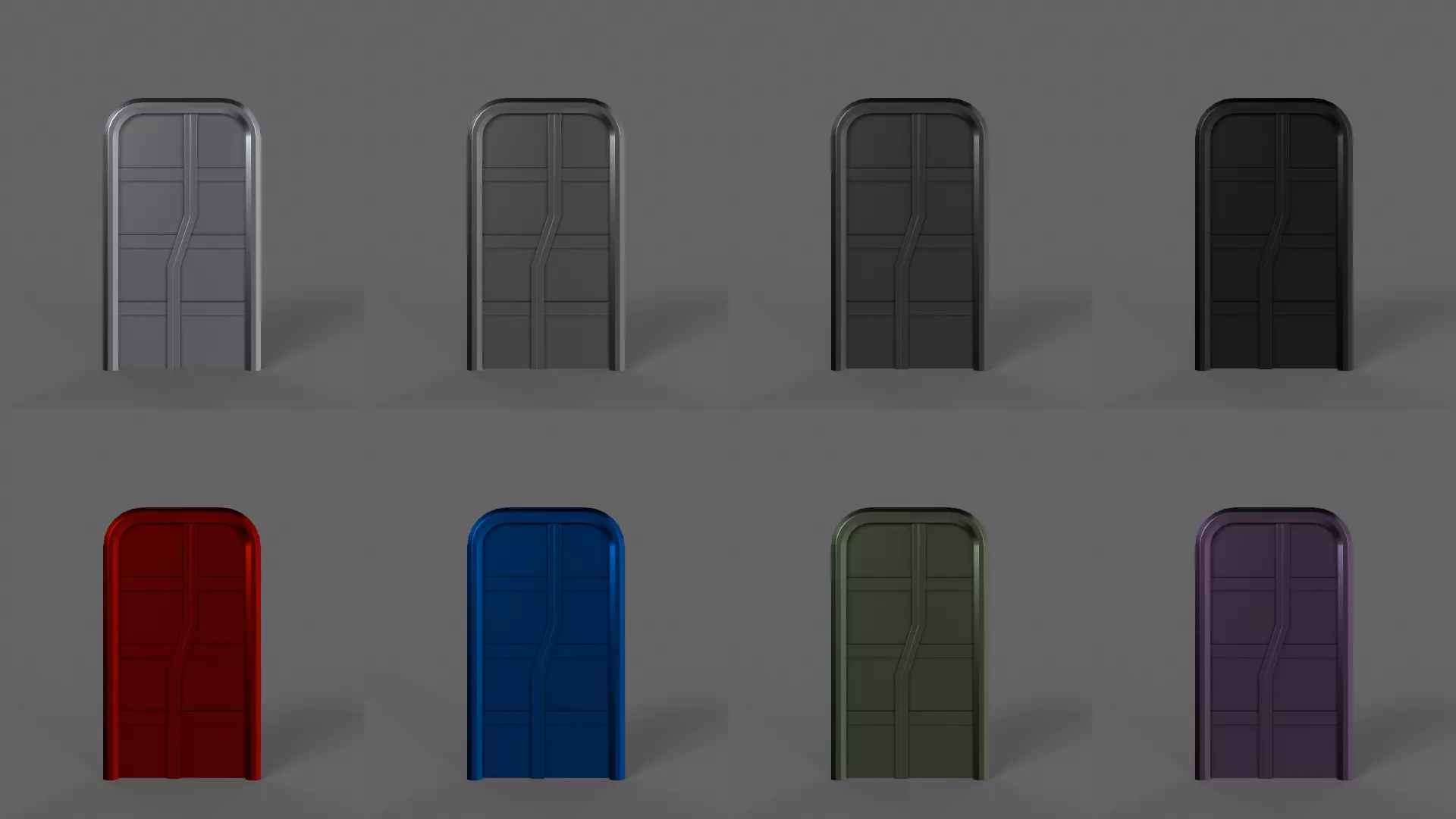 PBR Gate Fence Door Wall - 60 Models 3D Model Collection_62