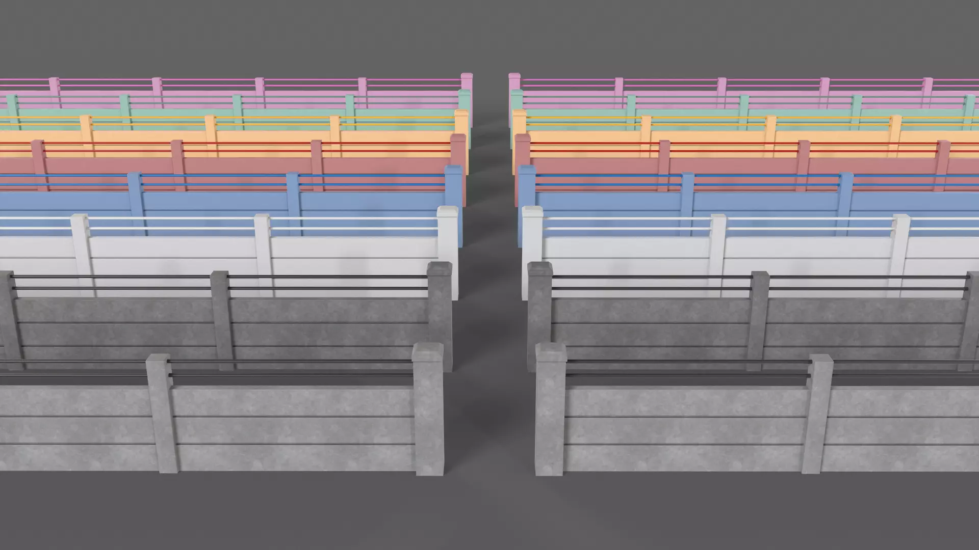 PBR Gate Fence Door Wall - 60 Models 3D Model Collection_205