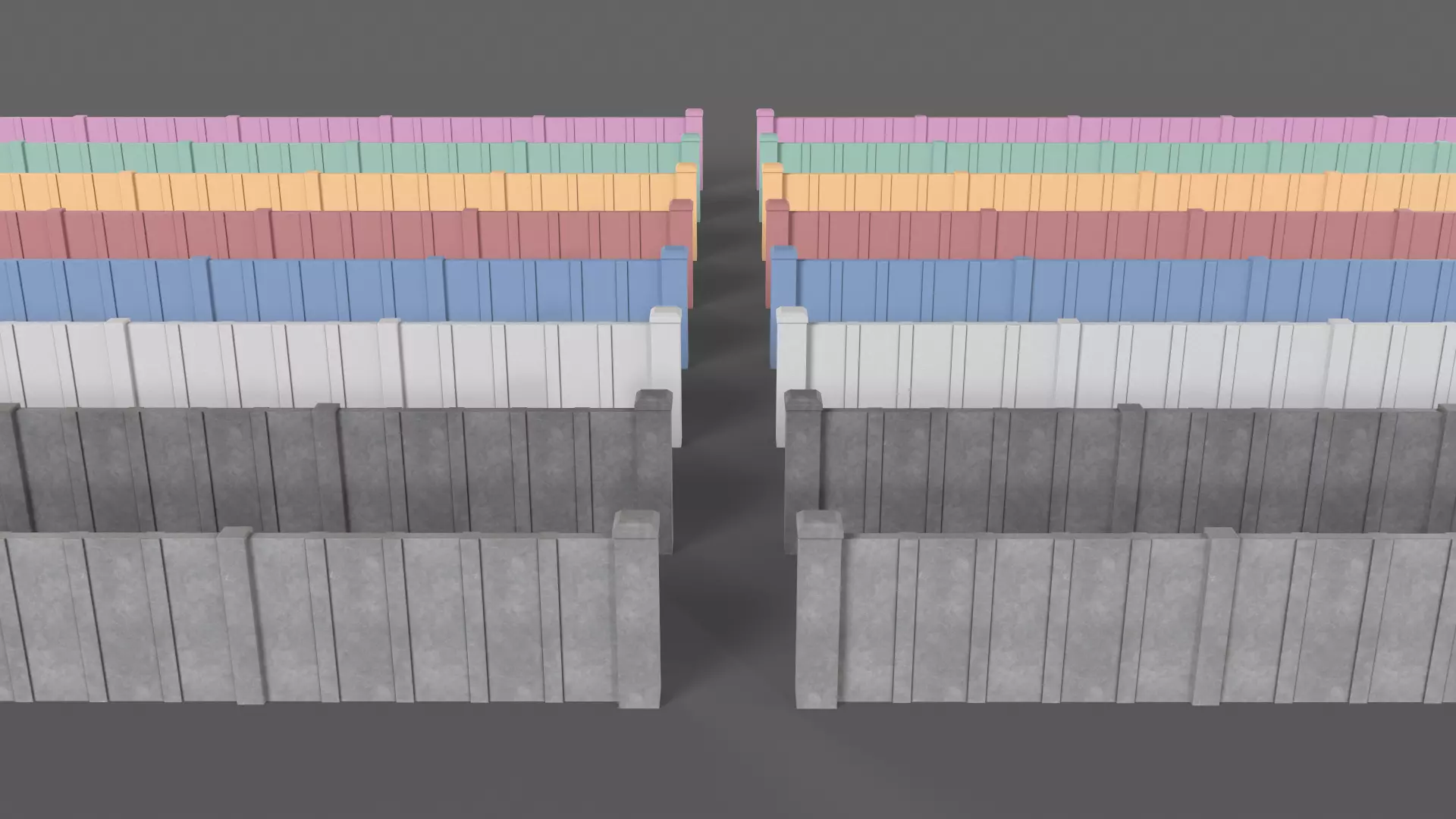 PBR Gate Fence Door Wall - 60 Models 3D Model Collection_201