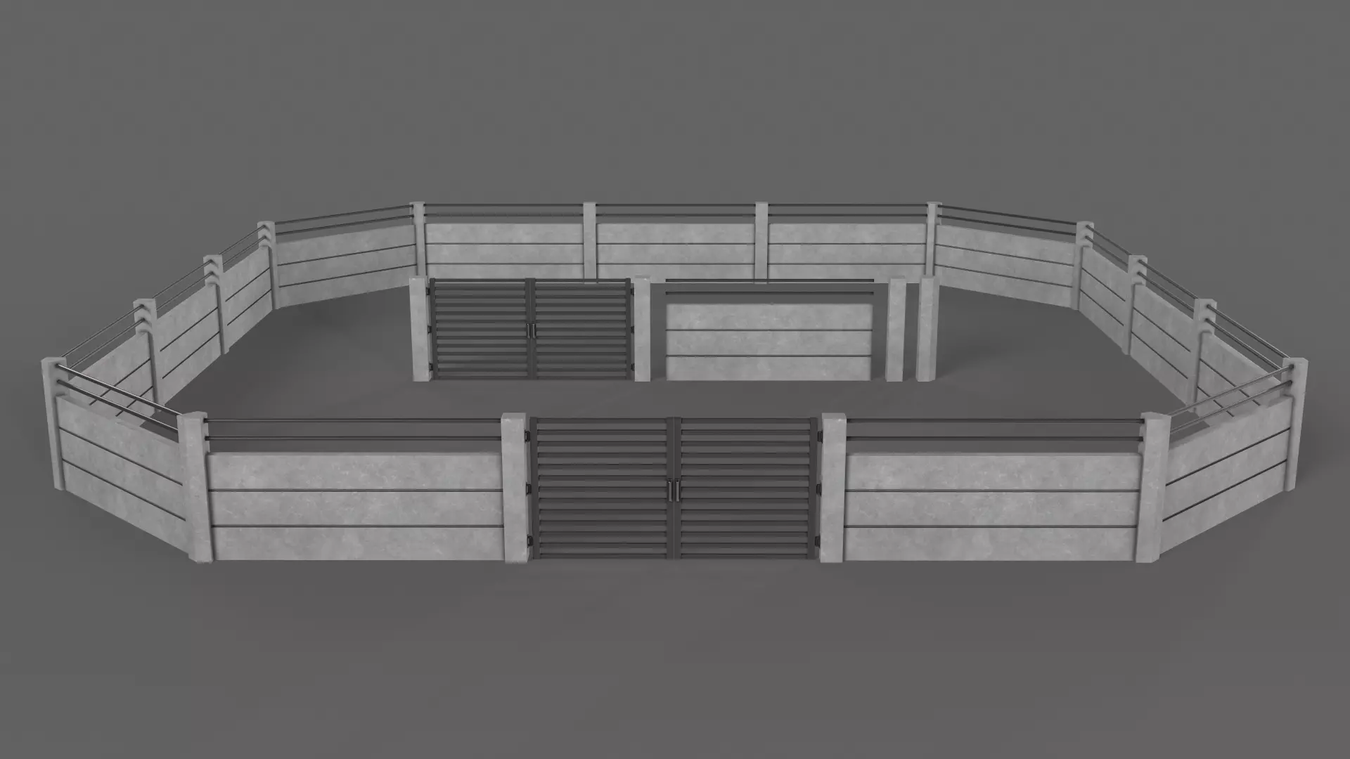 PBR Gate Fence Door Wall - 60 Models 3D Model Collection_181