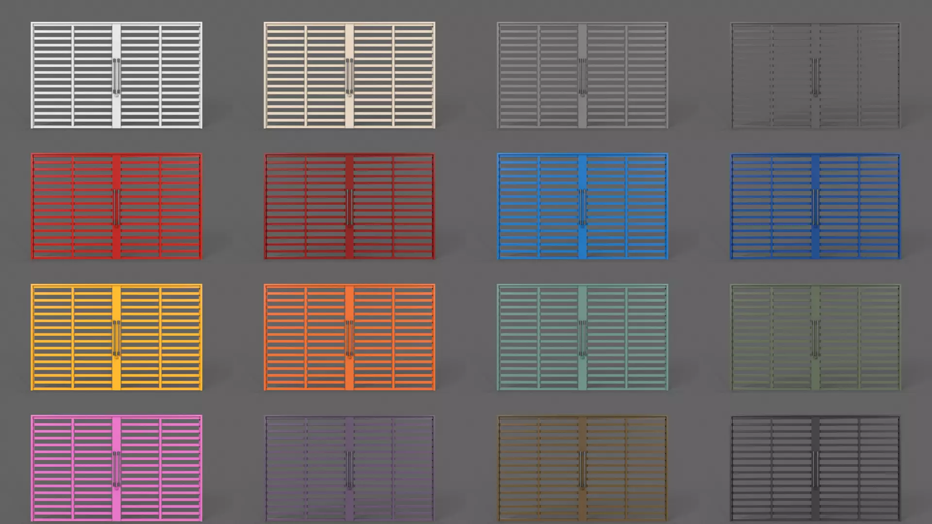 PBR Gate Fence Door Wall - 60 Models 3D Model Collection_71