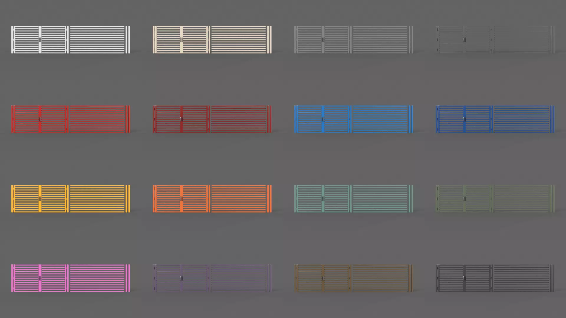 PBR Gate Fence Door Wall - 60 Models 3D Model Collection_76