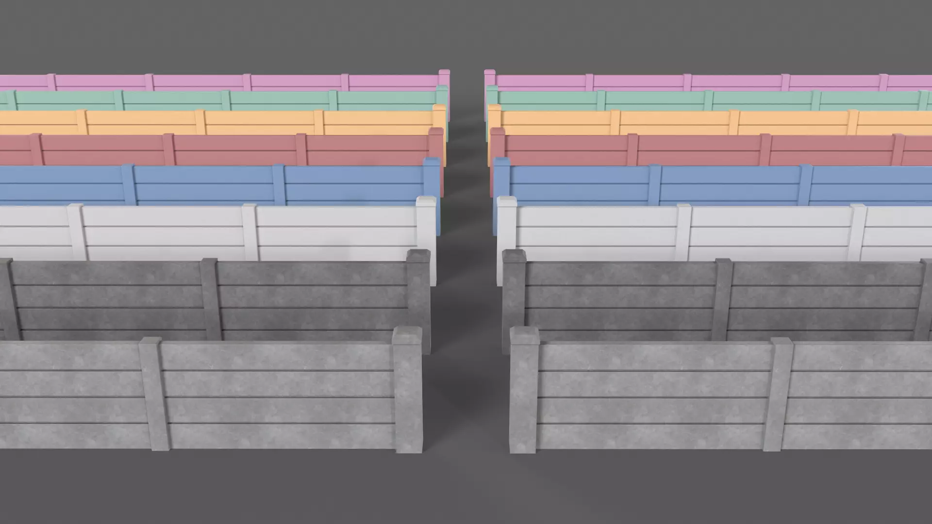 PBR Gate Fence Door Wall - 60 Models 3D Model Collection_199