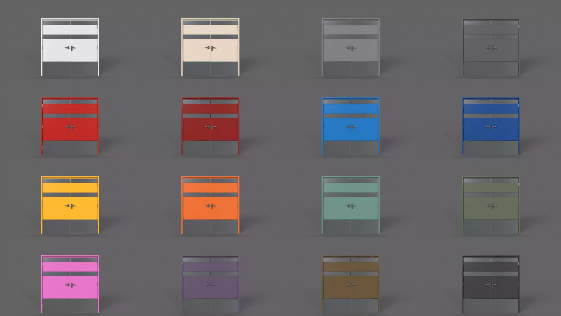 PBR Gate Fence Door Wall - 60 Models 3D Model Collection_68