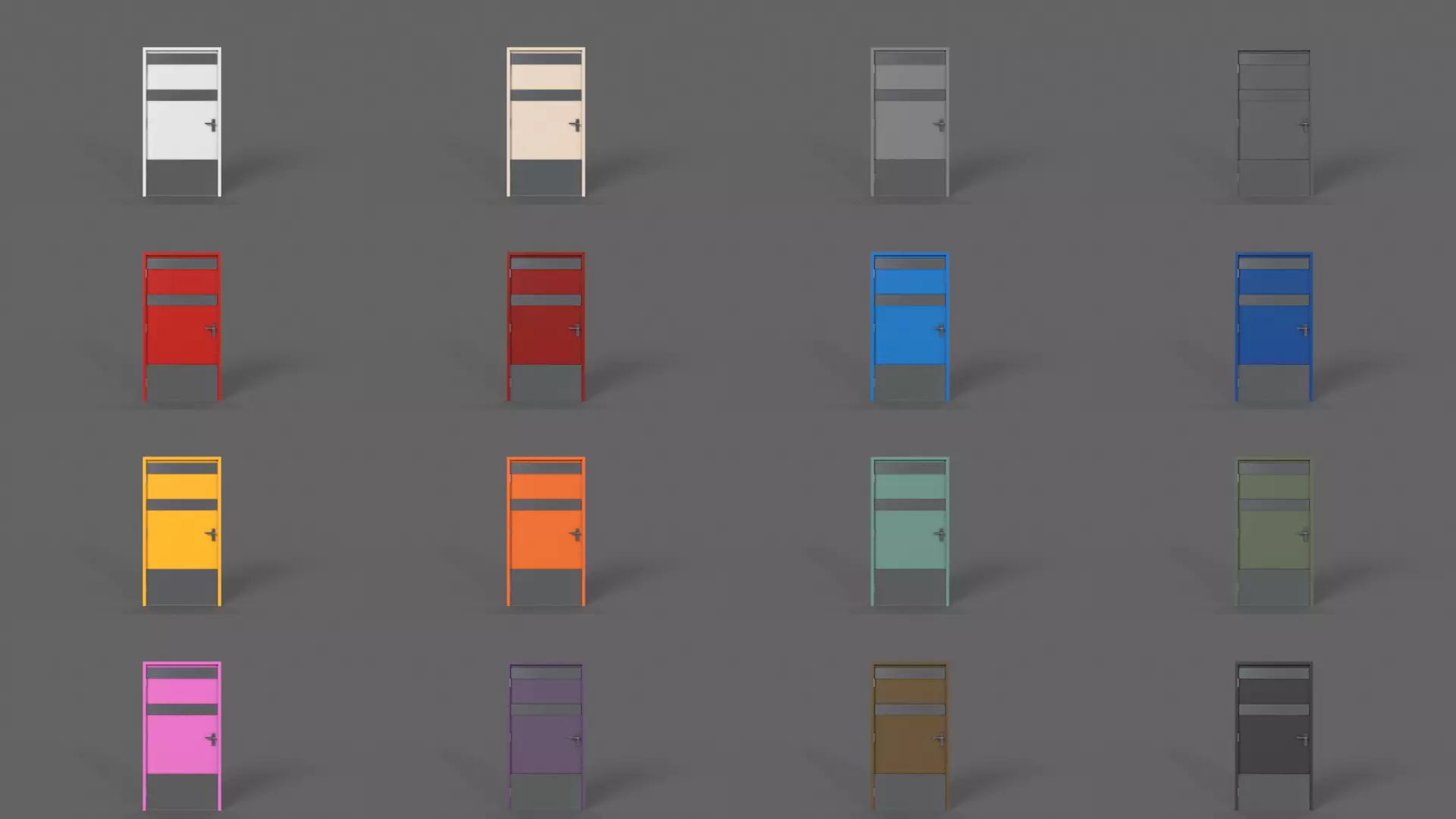 PBR Gate Fence Door Wall - 60 Models 3D Model Collection_67