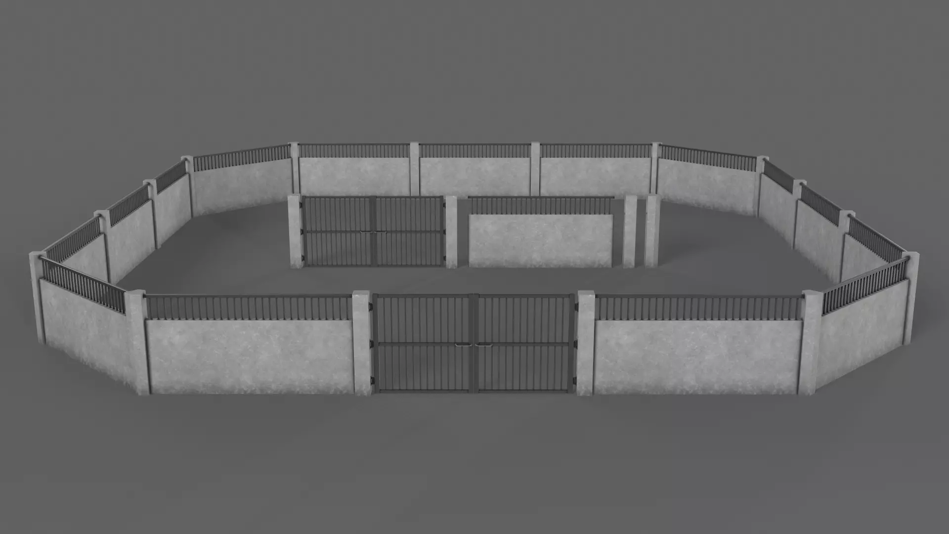 PBR Gate Fence Door Wall - 60 Models 3D Model Collection_186