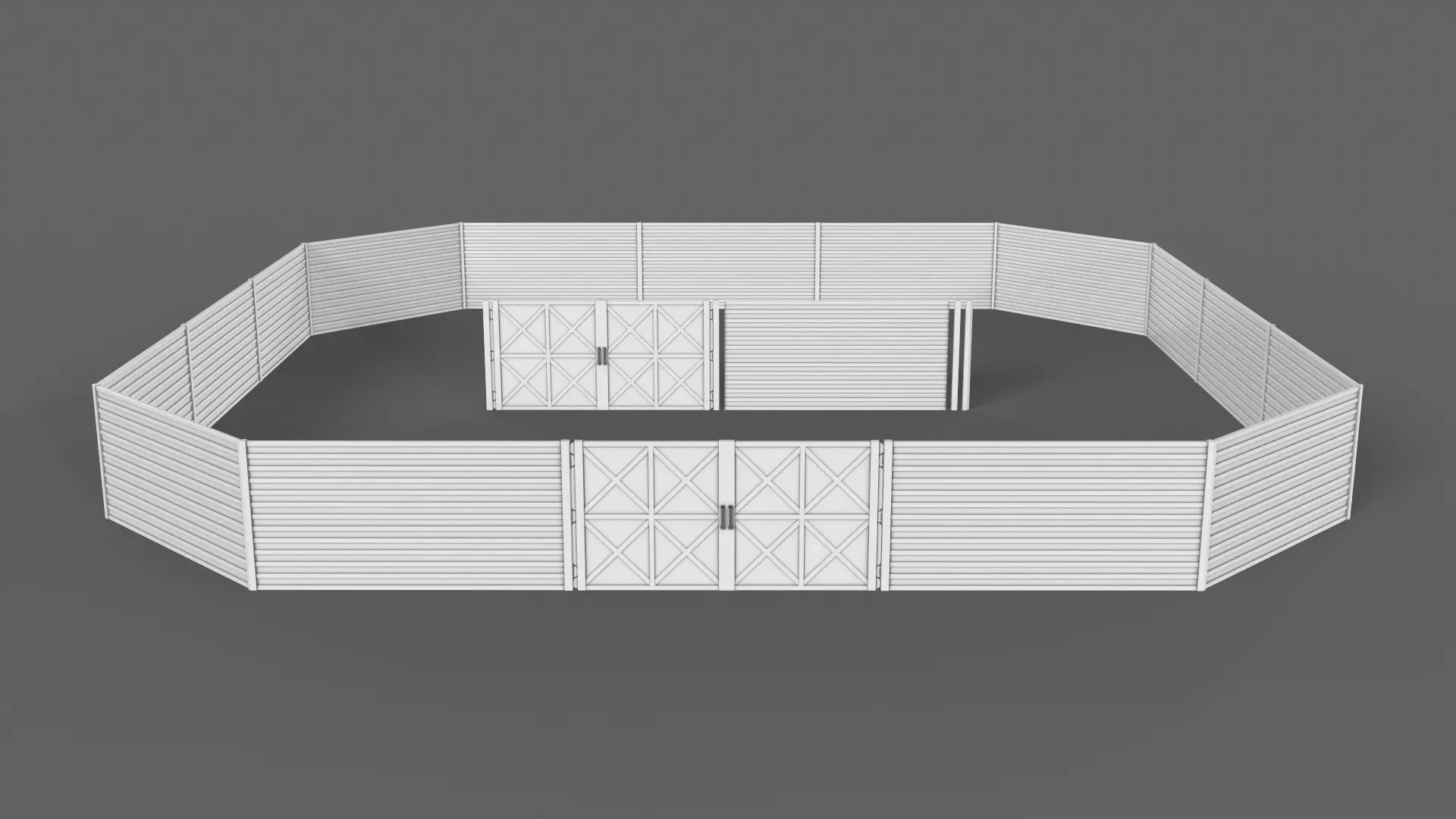 PBR Gate Fence Door Wall - 60 Models 3D Model Collection_163