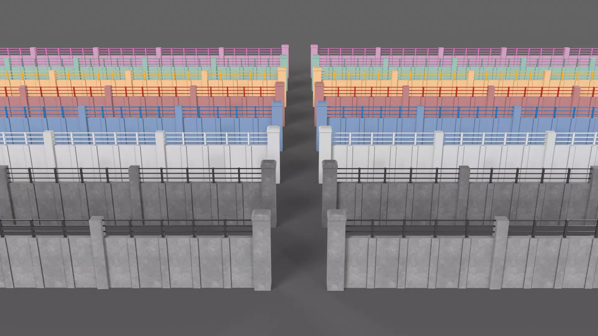 PBR Gate Fence Door Wall - 60 Models 3D Model Collection_207