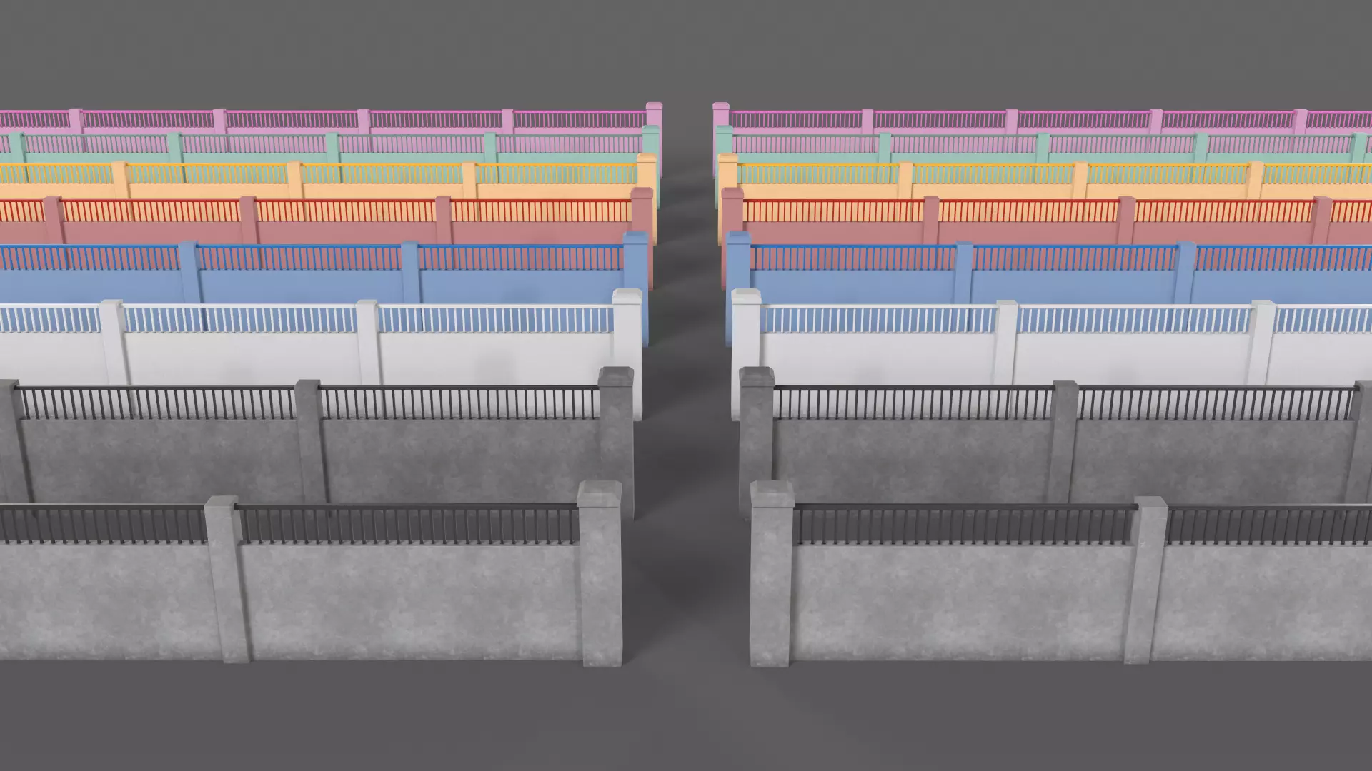 PBR Gate Fence Door Wall - 60 Models 3D Model Collection_210