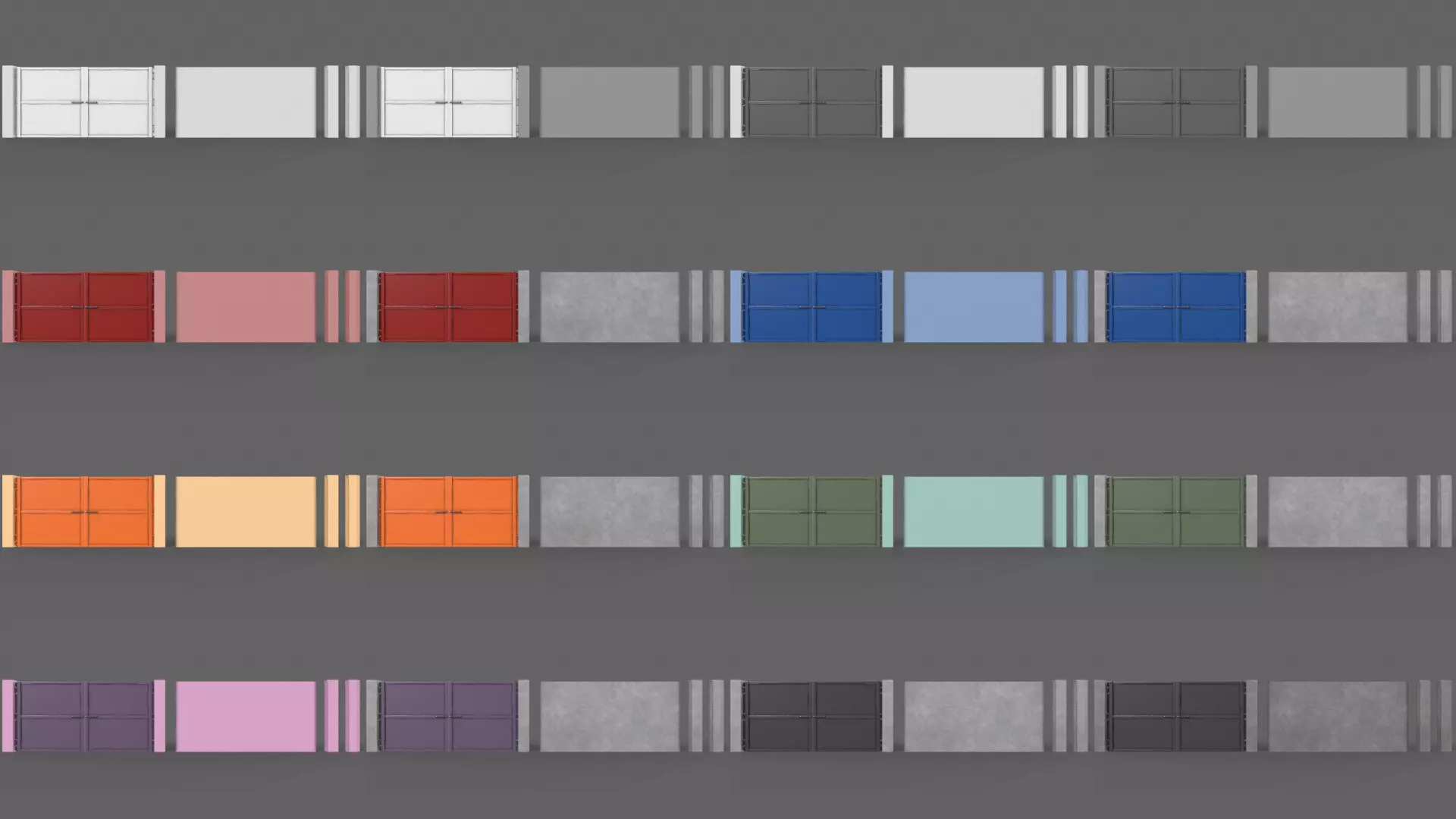 PBR Gate Fence Door Wall - 60 Models 3D Model Collection_81