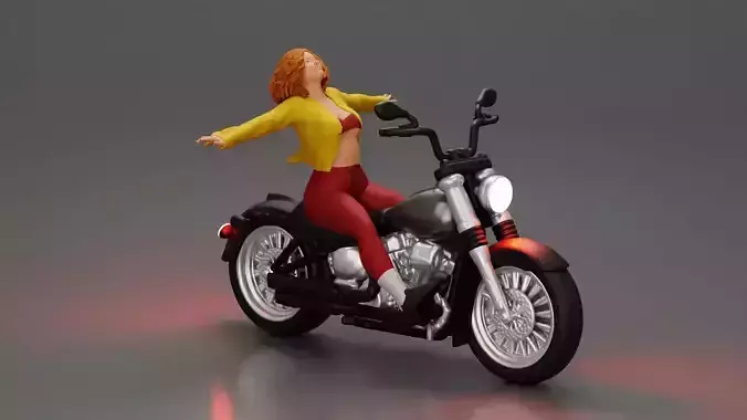 Boldly Riding Through the Air with a Powerful Motorbike Stance
