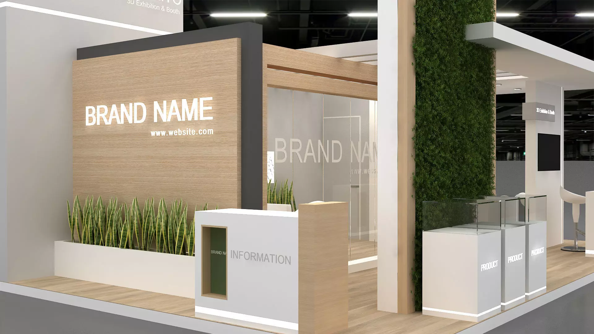 3D Exhibition Booth Model Low-poly 3D model_8