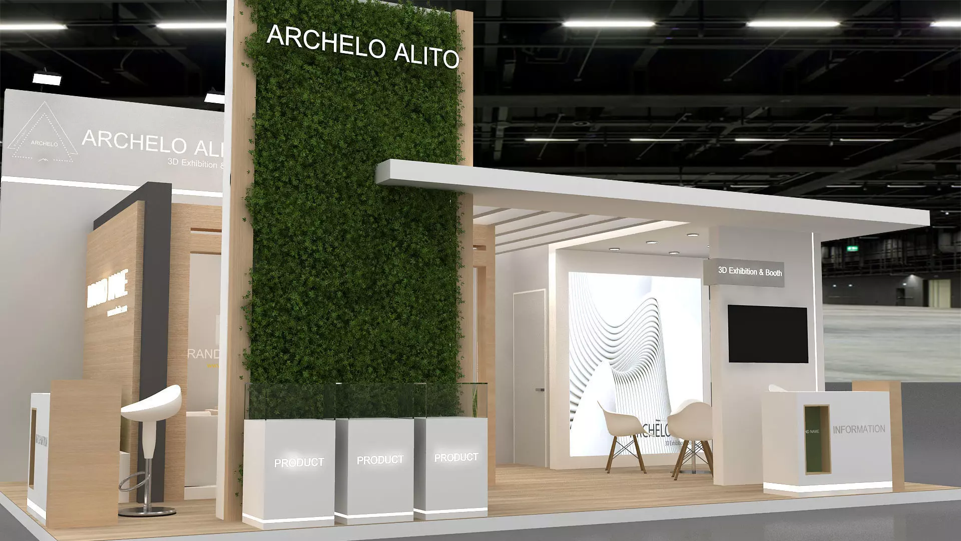 3D Exhibition Booth Model Low-poly 3D model_7