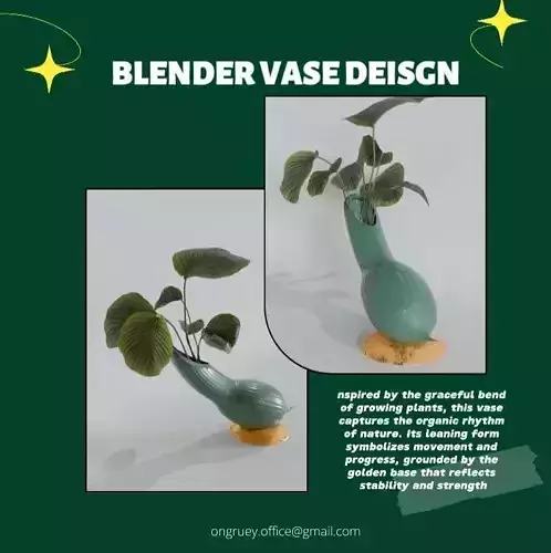 Golden Green Vase Set 05-Organic Flow Design