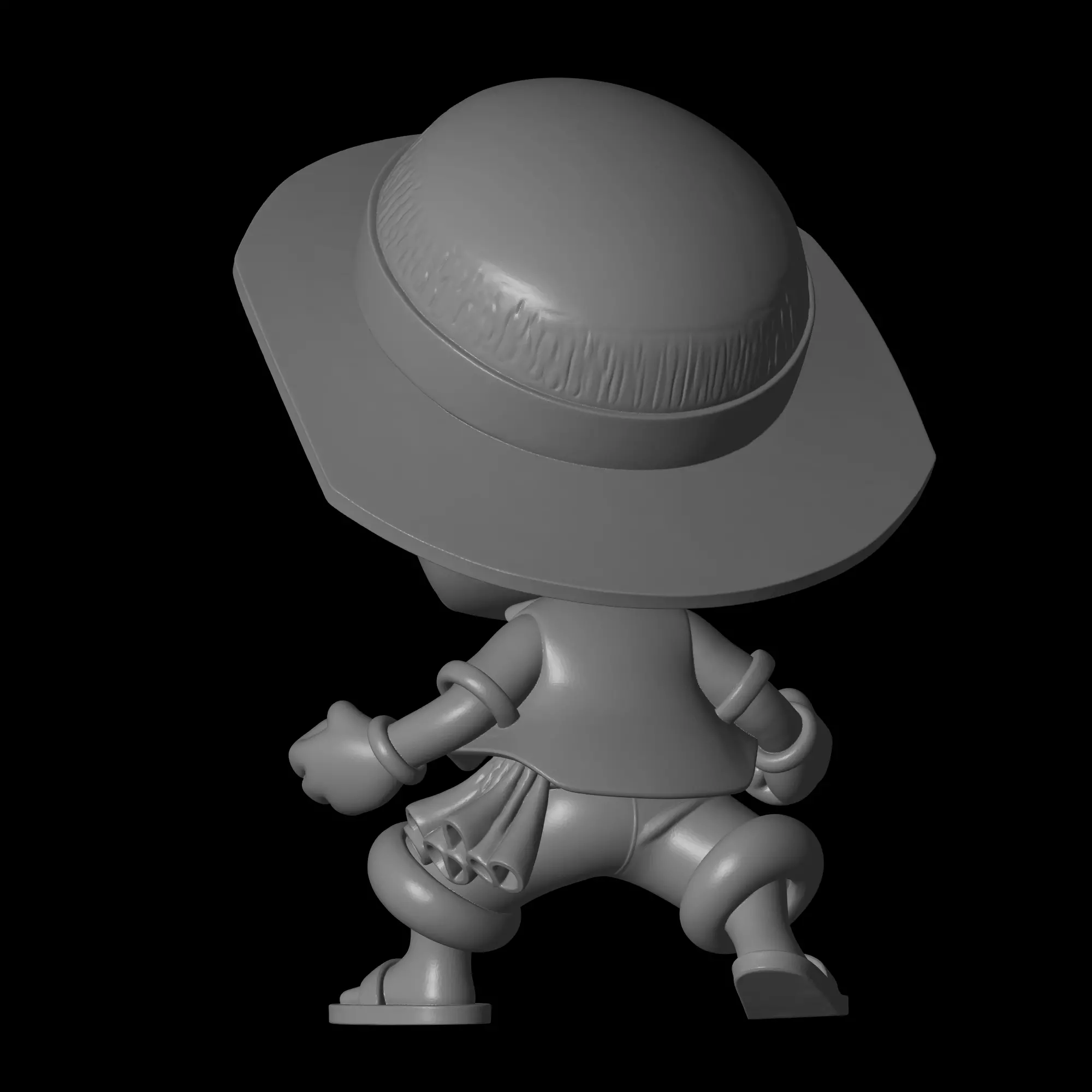 Anime Character Luffy D Monkey Design 3D print model_3