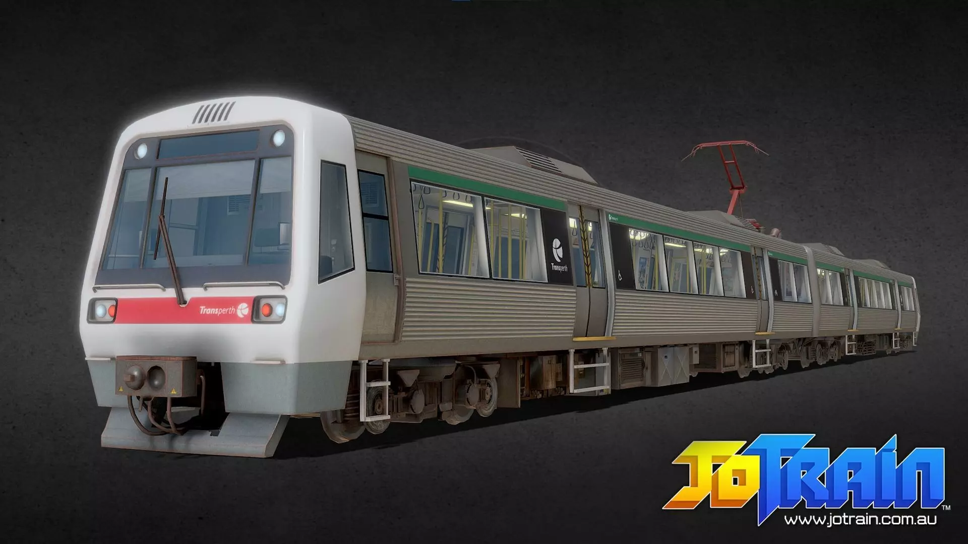 Transperth A Series Electric Passenger Train Low-poly 3D model_2