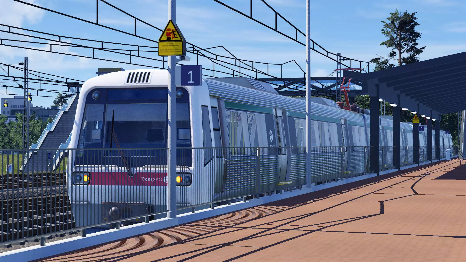 Transperth A Series Electric Passenger Train Low-poly 3D model_7