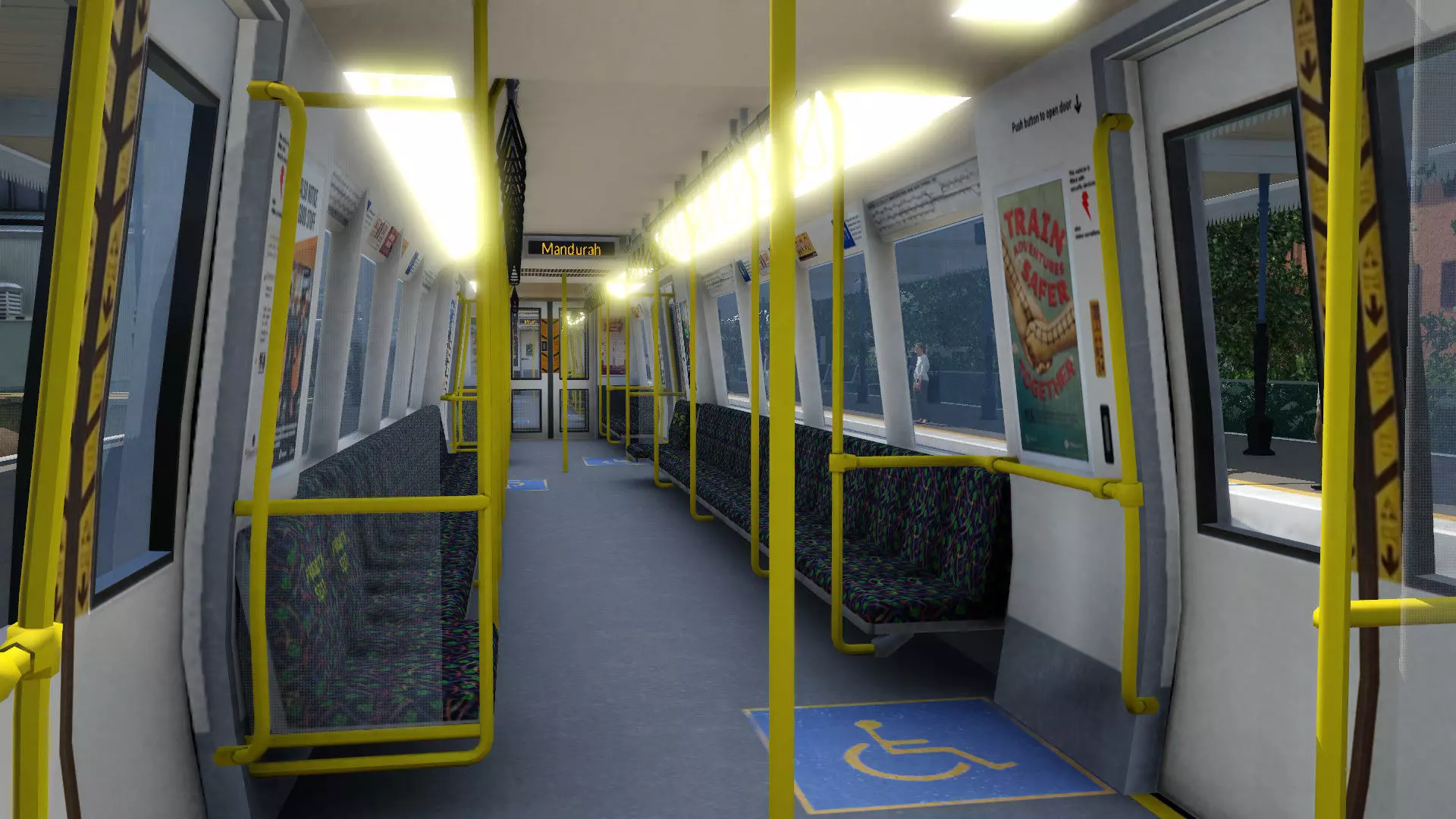 Transperth A Series Electric Passenger Train Low-poly 3D model_9