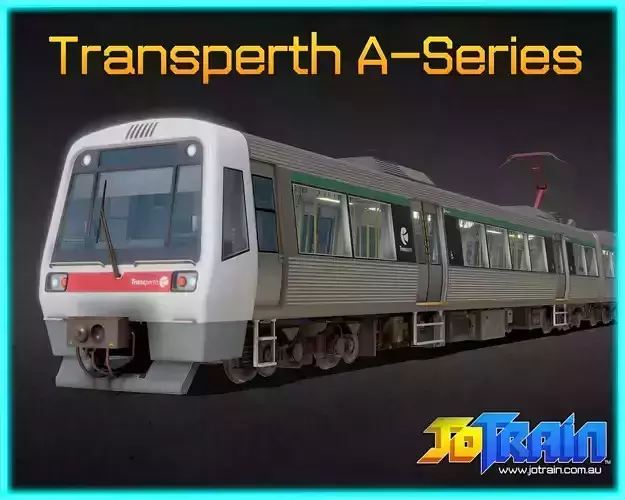 Transperth A Series Electric Passenger Train Low-poly 3D model