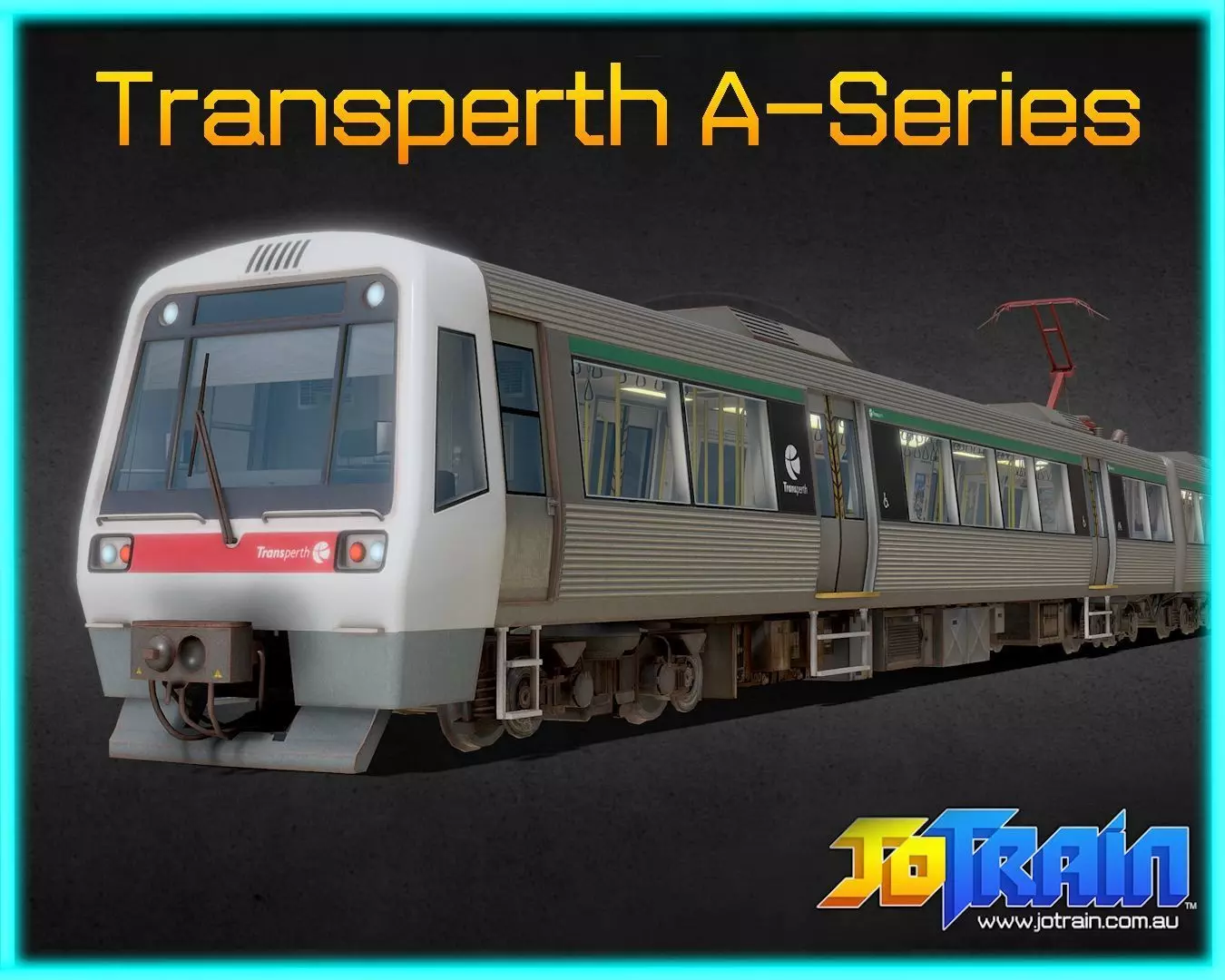 Transperth A Series Electric Passenger Train Low-poly 3D model_0