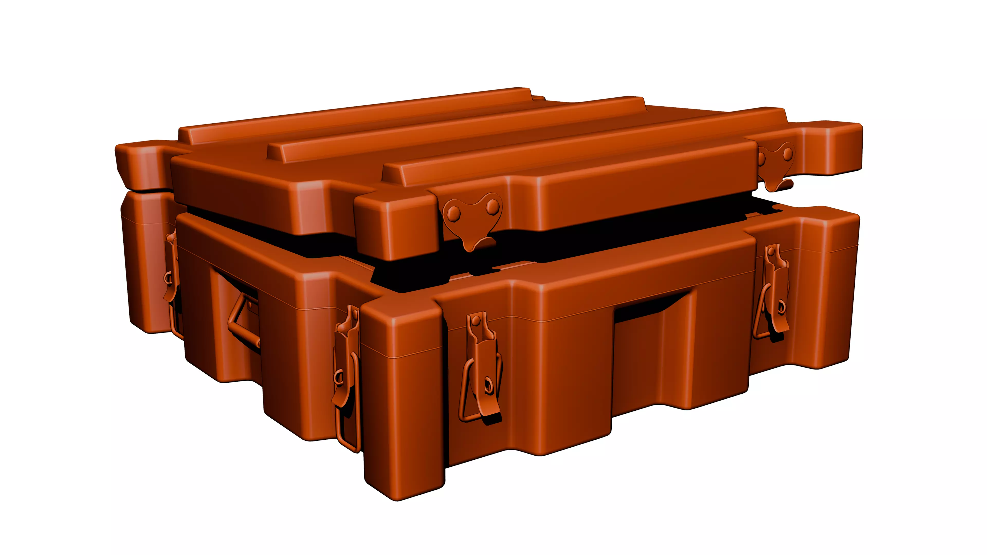 Modular Military Space Trimcast Storage Case Container Low-poly 3D model_6