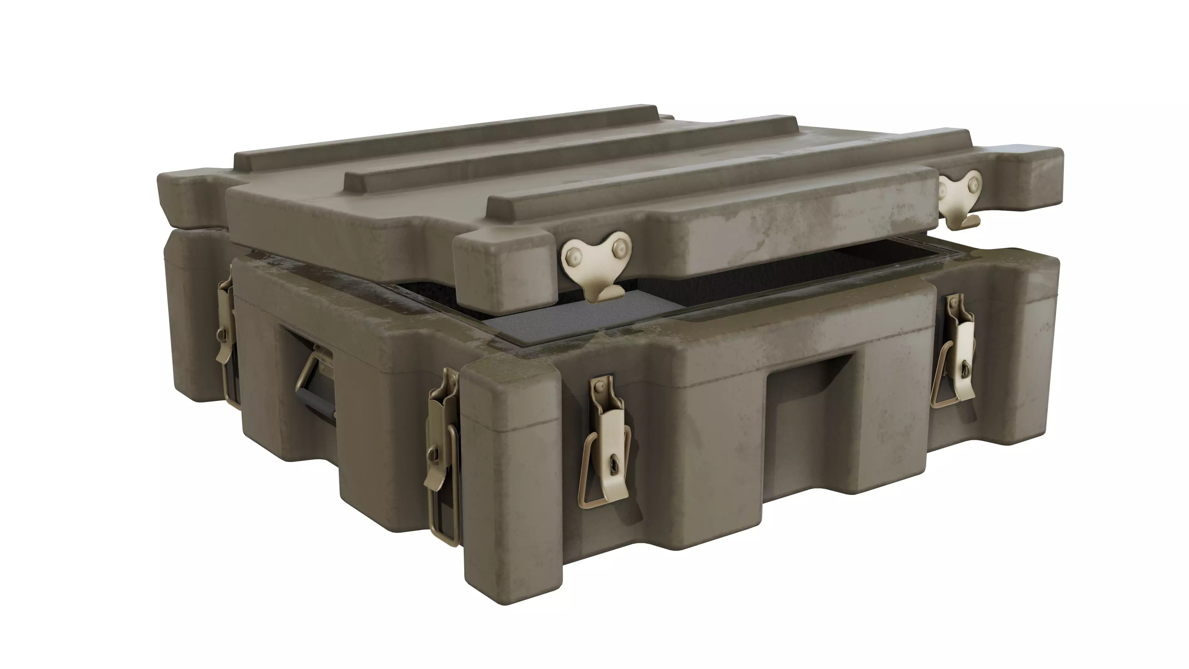 Modular Military Space Trimcast Storage Case Container Low-poly 3D model_2