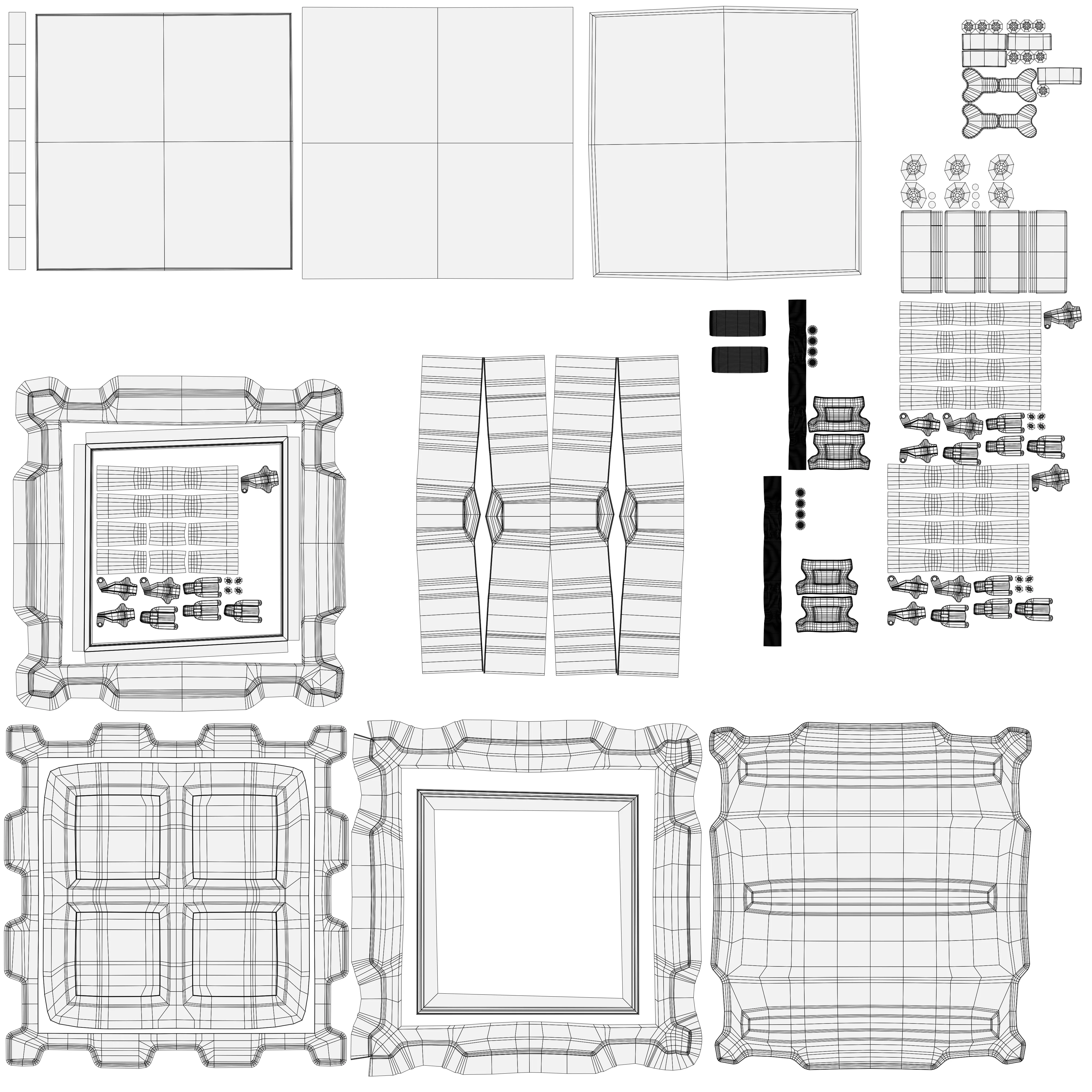 Modular Military Space Trimcast Storage Case Container Low-poly 3D model_8