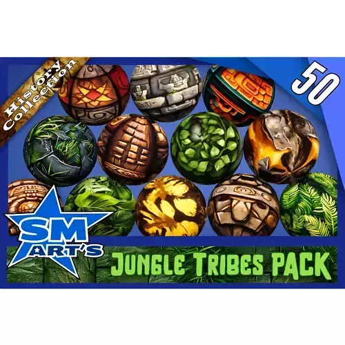 Jungle Tribes  Texture Pack - 50 High-Quality Stylized Materials