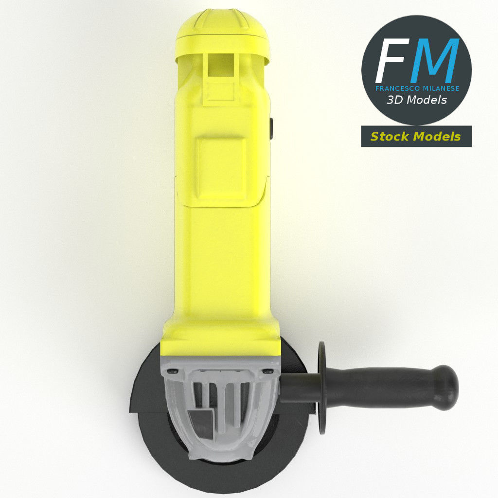Angle grinder 3D model_6