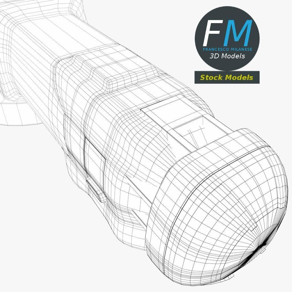Angle grinder 3D model_8