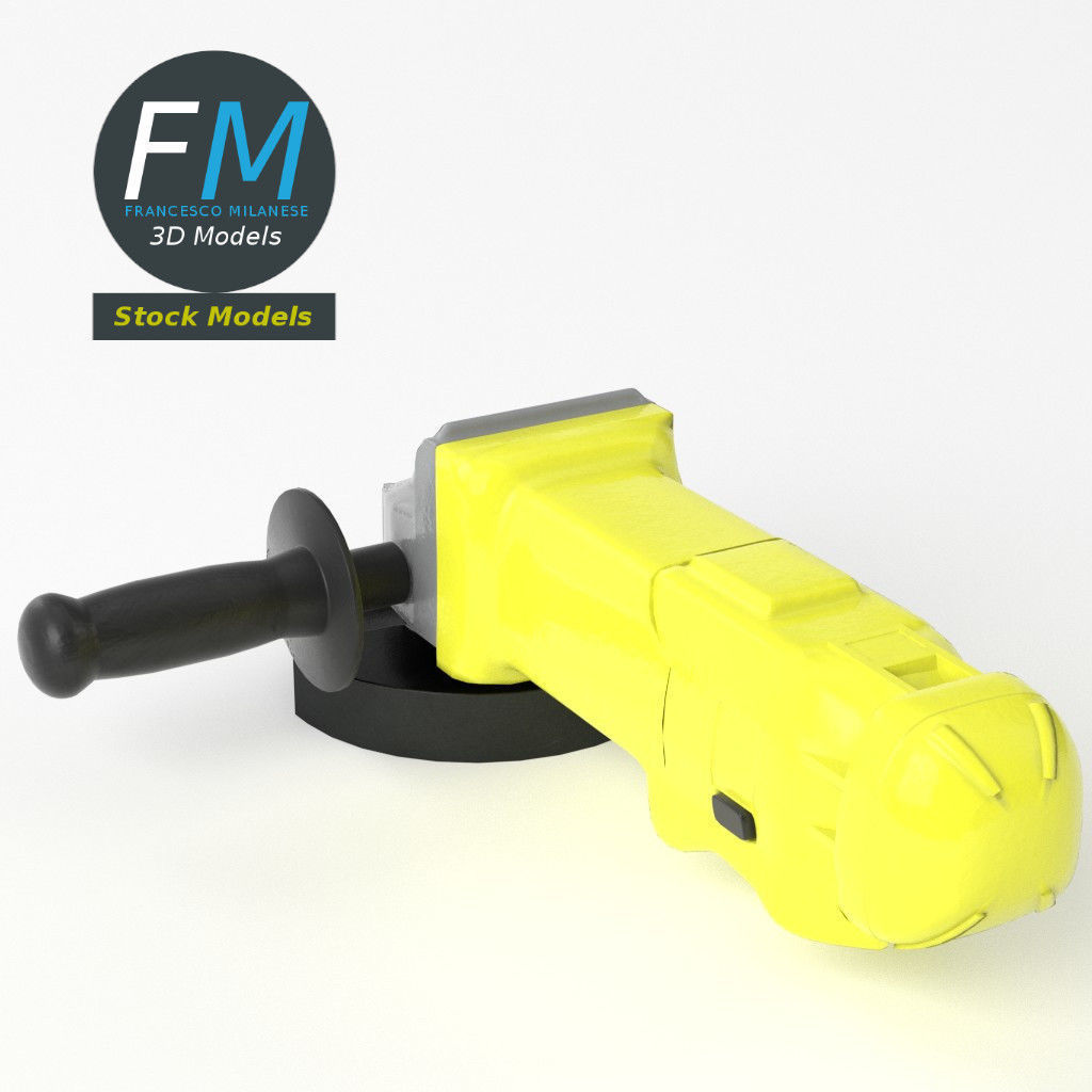 Angle grinder 3D model_5