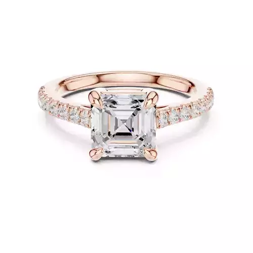 7mm Cushion Diamond Engagement Wedding Ring 3DM STL Video