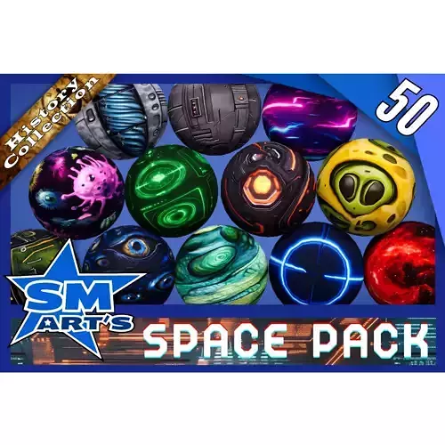 Space Texture Pack - 50 High Quality Stylized Materials