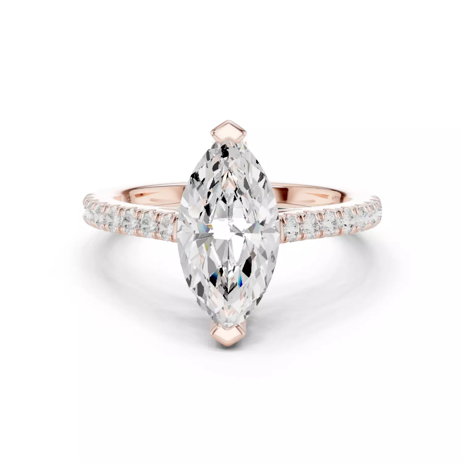 2CT Marquise Cut Diamond Engagement Wedding Ring 3DM STL Video 3D print model_12