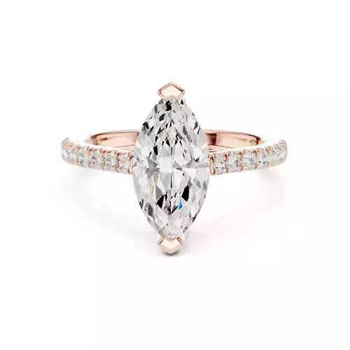 2CT Marquise Cut Diamond Engagement Wedding Ring 3DM STL Video 3D print model
