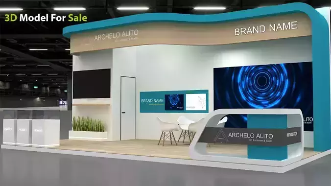 Exhibition Kiosk 3D Model