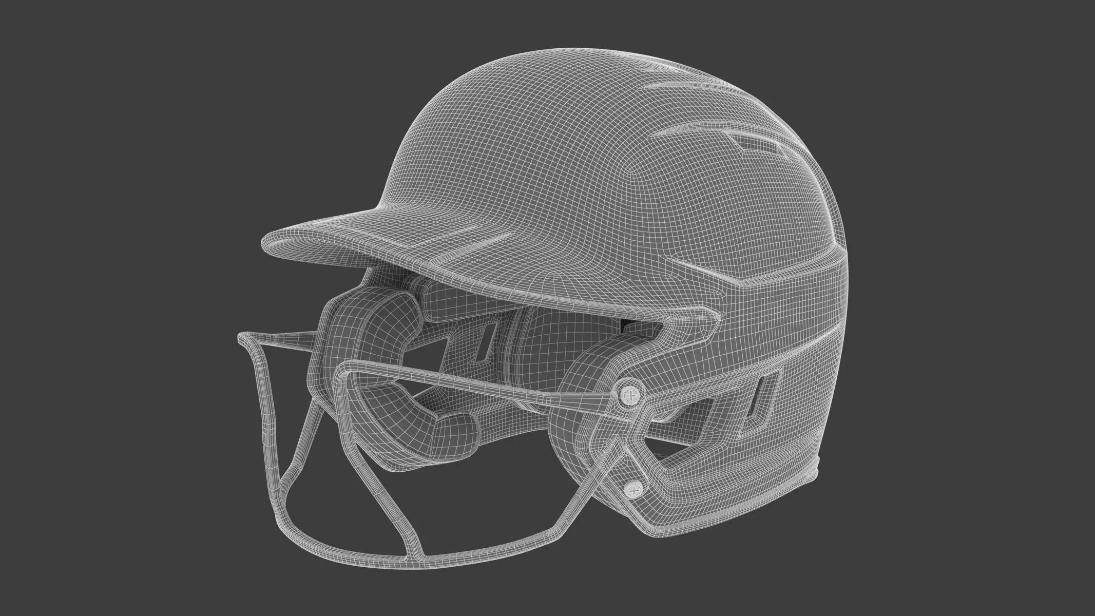 Rawlings Mach Fit Batting Helmet 3D model
