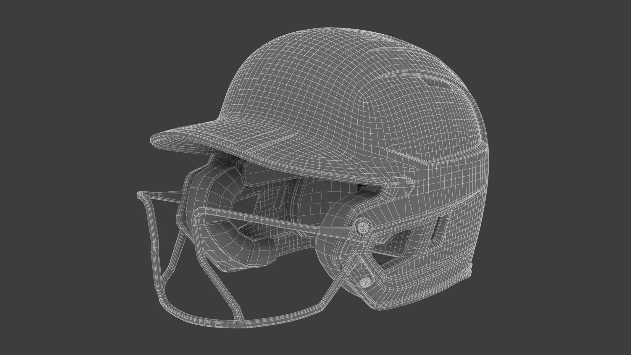 Rawlings Mach Fit Batting Helmet 3D model