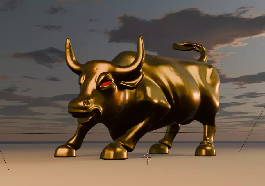 High Quality Bull 3D Model Stylized Cartoon Animal Low-poly 3D model_3