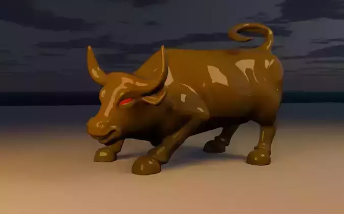 High Quality Bull 3D Model  Stylized Cartoon Animal  